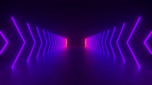 Neonbeleuchteter Tunnel