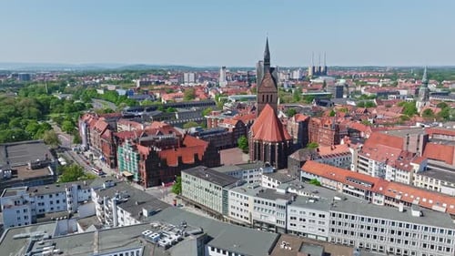 Aerial view of Market Church Hannover , Germany