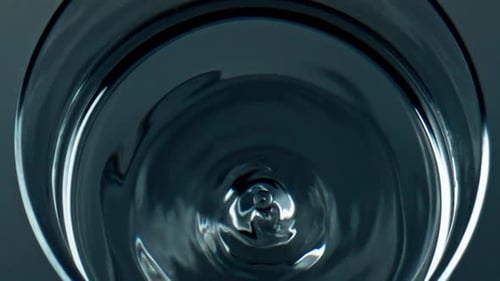 Water Ripples and Drops in Glassware with Logo