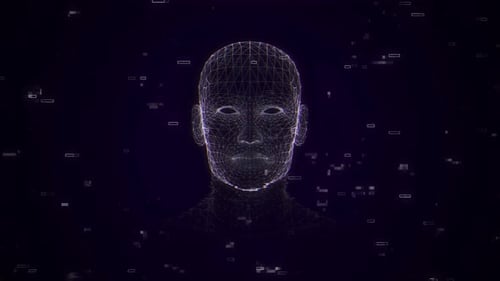 Artificial Intelligence Concept of Big Data or Cyber Security AI Technology