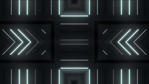 El dinámico patrón geométrico de neón pulsa con energía y movimiento futuristas