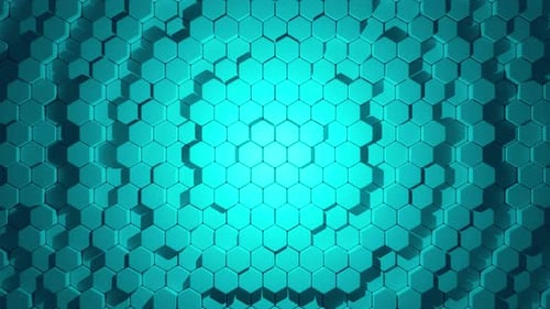 Blauer sechseckiger Wellenschleifenhintergrund