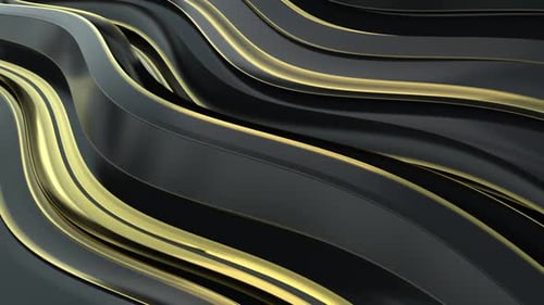 Hintergrundschleife mit dunklen goldenen Wellen