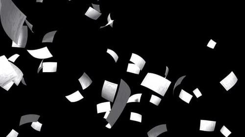 Abstract Falling Paper Particles Animation