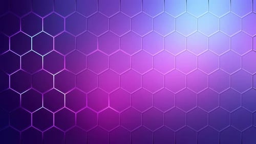 Animated Glowing Hexagon Grid Background Loop