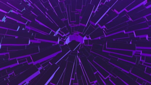Abstract Geometric Tunnel Loop Background Animation