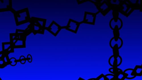 Abstract Geometric Chain Links Seamless Loop Background