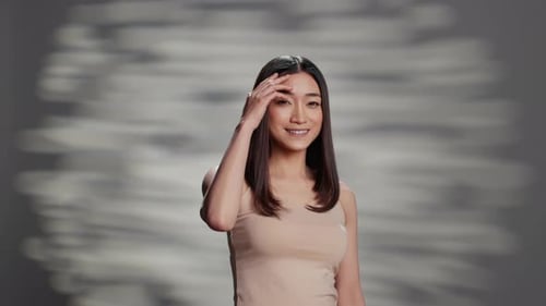 Beautiful Sensual Girl Feeling Confident in Studio