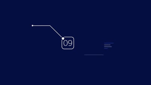 Infographic Element Animated Callout with Bent Line and Rounded Square