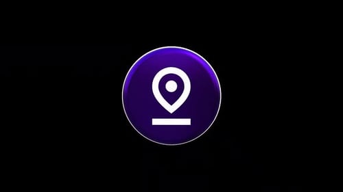 Animated 3D Location Pin Icon Rotation