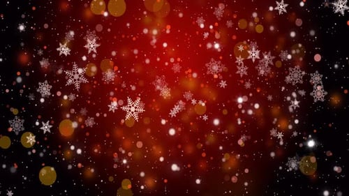 Christmas Snowflakes Frame with Lights and Particles Celebrate Invitation Card Snow Flakes