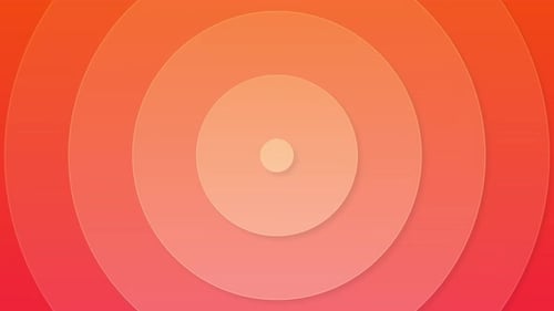 Orange Red Expanding Concentric Circles Seamless Loop Background