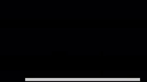 Headline Collection: A small blue and red square Logo reveal element on a black screen from the bott