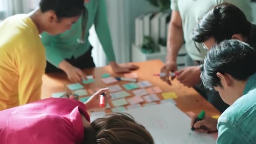 Team Collaboration Brainstorming Meeting at Workplace