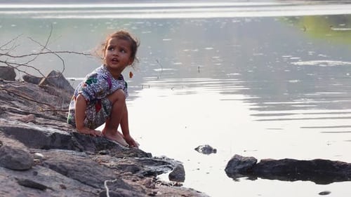 childhood curiosity and fun with nature and water