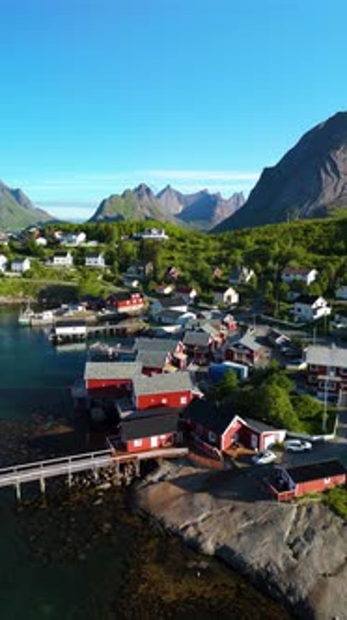 A Quaint and Charming Coastal Village is Beautifully Set in the Stunning Lofoten Region of Norway