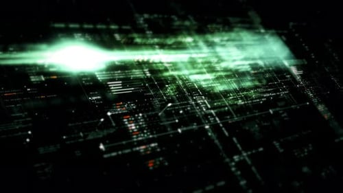 Futuristic Screen Display Data Matrix Simulation Background 01