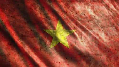 Bandera de Vietnam Grunge