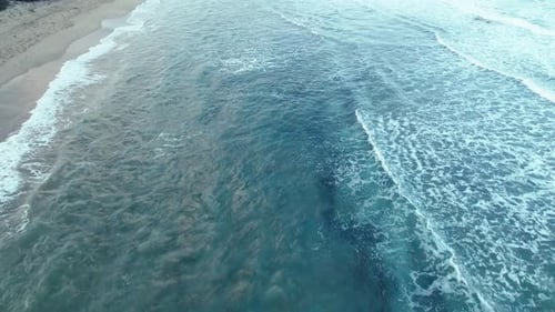 Calm Blue Sea Drone Shot Above the Water Surface