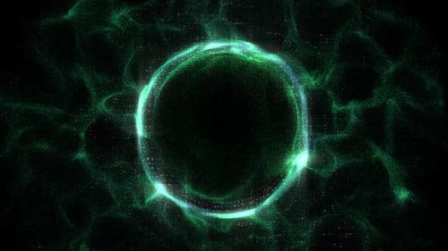 Futuristic Particle Ring Reveal Animation