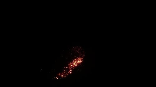 Glowing Fiery Particle Trail Upward Animation