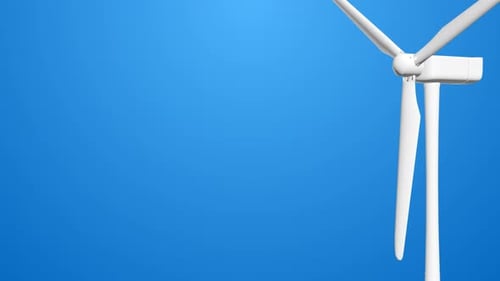 Spinnende Windräder auf der Eco Energy Farm