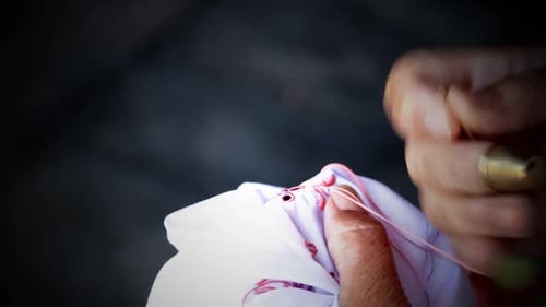 Madeira Embroidery detail close-up finest quality hand embroidery traditional art
refinement handwo