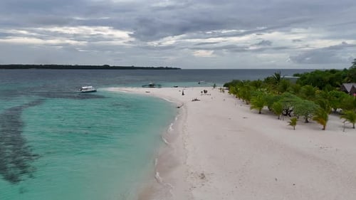 Drone Aerial view of the beautiful Patawan island in Balabac, Philippines.