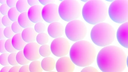 Abstract Pink Background - 3D Spheres Close Minimum - Seamless Loop