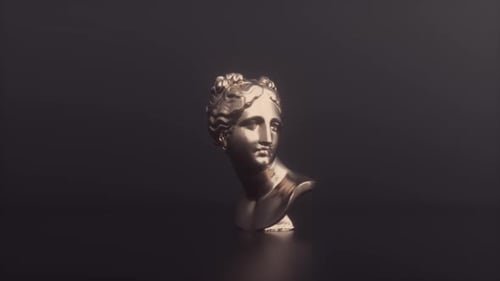 Golden Classical Bust Smooth Rotation