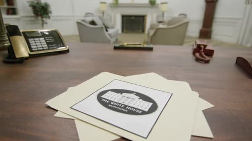 White House - Documents on the Oval Office Desk HD