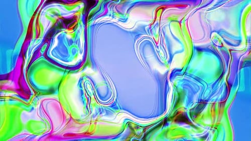 Abstrakte holografische Hintergrundanimation mit glänzender Flüssigkeit