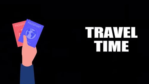 A Hand Holding Passport for Travel on Alpha Channel 4K