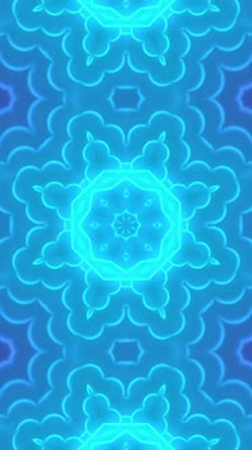 Fluid Neon Kaleidoscope Vertical Background Loop
