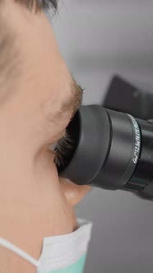 Close Up Medical Equipment Examination in Vertical Format