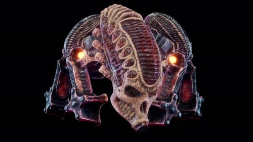 Biomechanical Skull VJ Loop