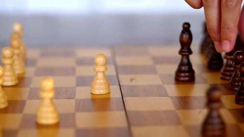 Chess Game Starting on Classic Chessboard