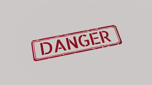 Red Distressed Danger Stamp Animation