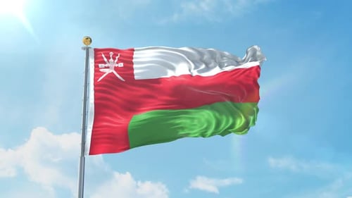 Realistic Flag Of Oman
