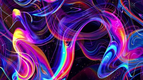 Vibrant Psychedelic Wave Fluid Art 4K Seamless Loop Background with Vertical Motion