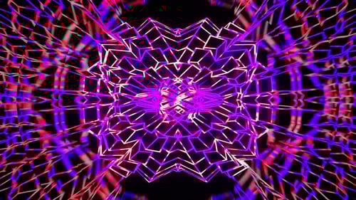 Kaleidoscope Purple Loop Hd
