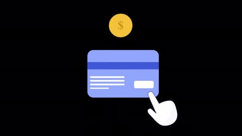 Animação de pagamento com cartão