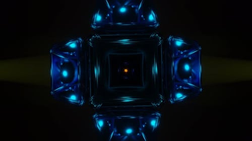 Colorful Strobe Lights Flash in an Abstract Futuristic VJ Loop