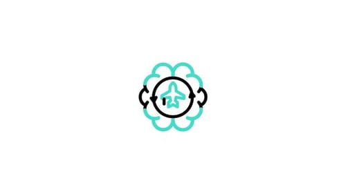 Animiertes Jetlag-Symbol
