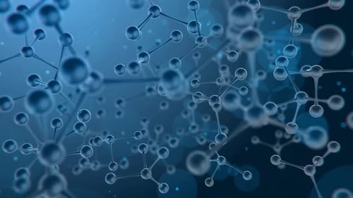 Abstract Blue Molecular Structure Science Background Animation