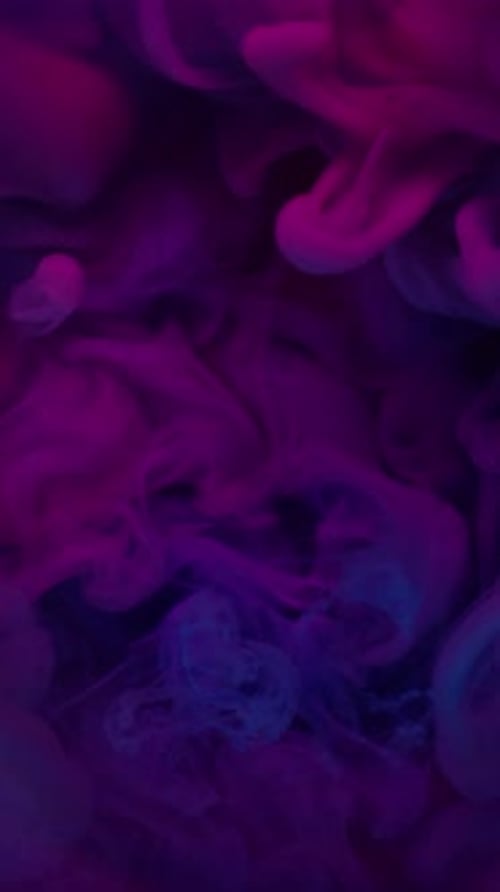 Colorful Ink Mixing and Flowing in Water Abstract