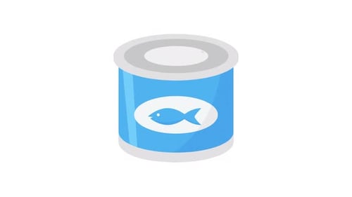 Cartoon Flat Design Fish Can Animation