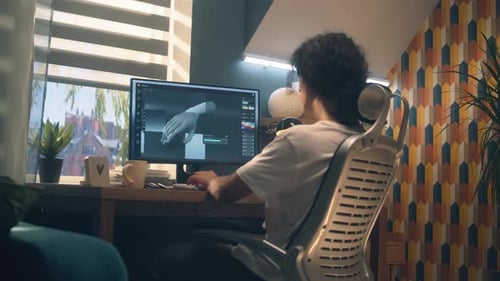 3D Designer Making Model of Human Hand