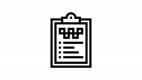 driving license line icon animation