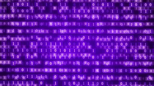Computer Binary Number Square Screen Scrolling Background